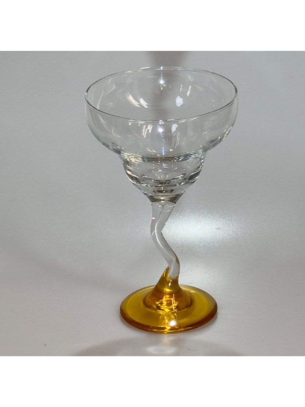 PartyLite Handmade Casa Glass Pitcher & Margarita Glass Set With Colorful Bases - Picture 9 of 16